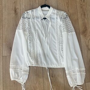 Tularosa White Lace Blouse